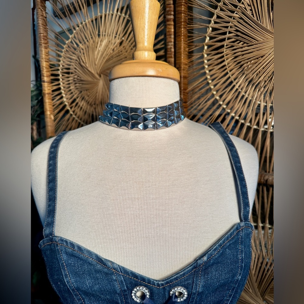 D&G Dolce & Gabbana disco ball punk necklace